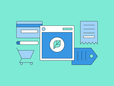 💳 🧾 🛒 commerce credit credit card illustration receipt shopping shopping cart social social commerce social media tag