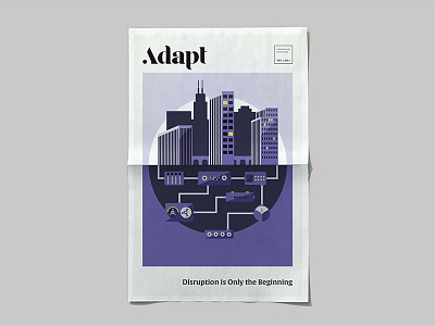 📰 🏙️ city cityscape editorial illustration layout newspaper publication