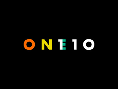 One10 0 1 110 branding identity logo numbers type typography
