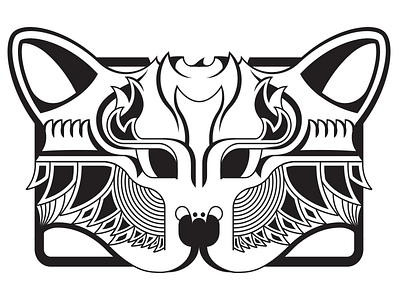 Dribble Fox animal drawing fox illustration totem vector