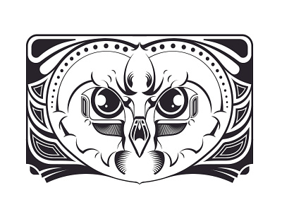 The Spirited Owl animal drawing illustration owl totem vector