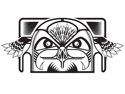 the Heroic Hawk animal drawing hawk illustration totem vector