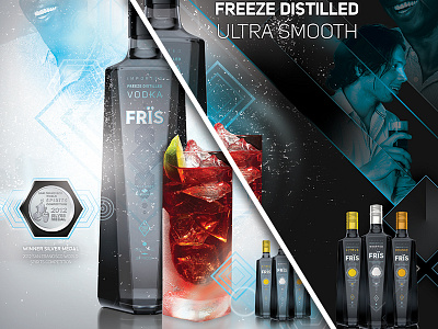 Fris Vodka cold futuristic key visual layout poster vodka