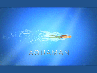 Aquaman Swimming ae after effects animation aquaman gif comic motion graphic particles particular water water trail