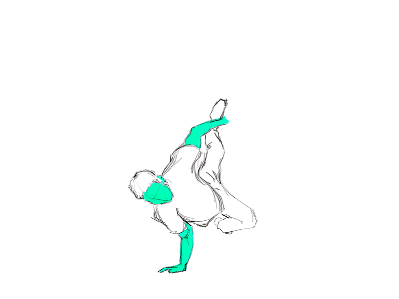 Breakdance flare animate animation breakdance color dance draw drawing fun gif rainbow sketch