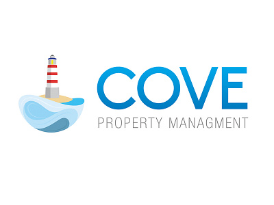 Cove Logo 1 branding hand drawn icon illustration light house logo vector
