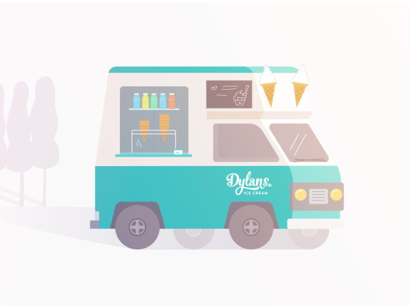 Ice cream Van by Kylie He for Xero on Dribbble