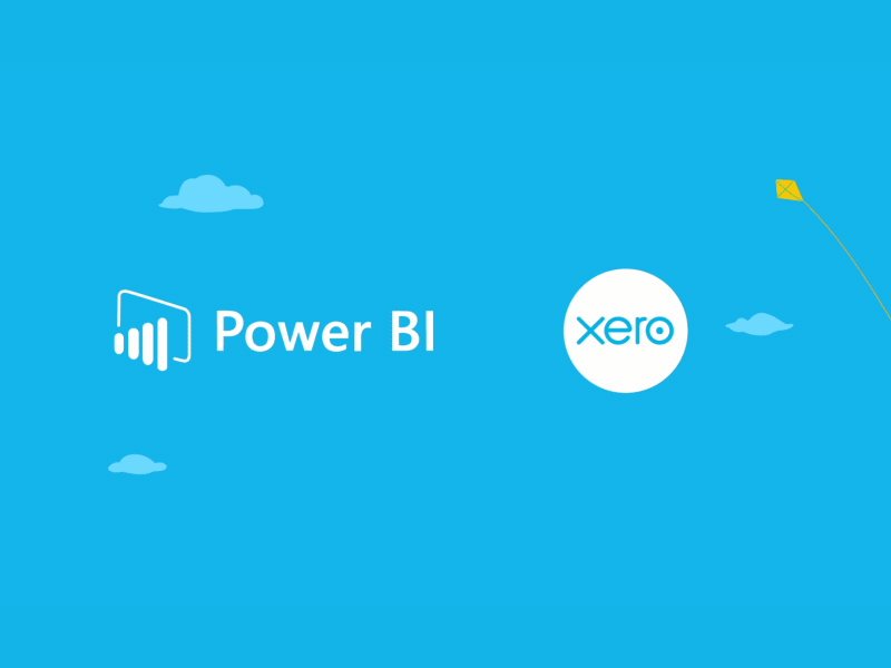 Microsoft Power BI + Xero animation gif integration microsoft motion graphics power bi xero