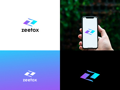 Modern Z letter or apps logo