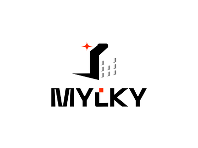 Mylky - Brand identity | Concept branding brutalism building concept construction graphic design logo space tetris