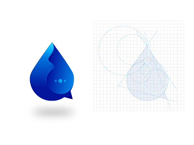 Thalaa logo chat app icon identity logo messenger study waterdrop