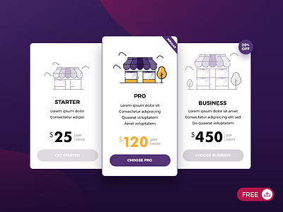Pricing page [ psd, ai ] app free freebies graphic illustration price pricing store table ui web design website