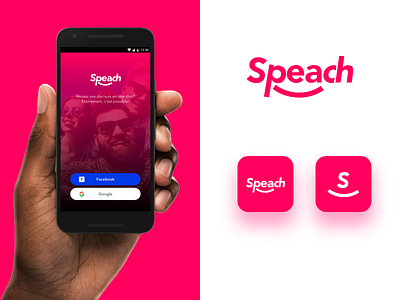Speach app android app identity ios login logo mobile teleprompter ui ux