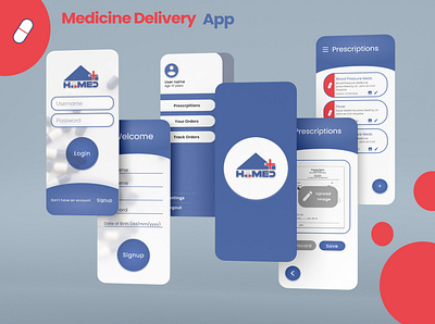 Homed Medicine Delivery app creative design creativity design icon medical app mobile app design mobile ui ui uidesign user experience user interface ux vector