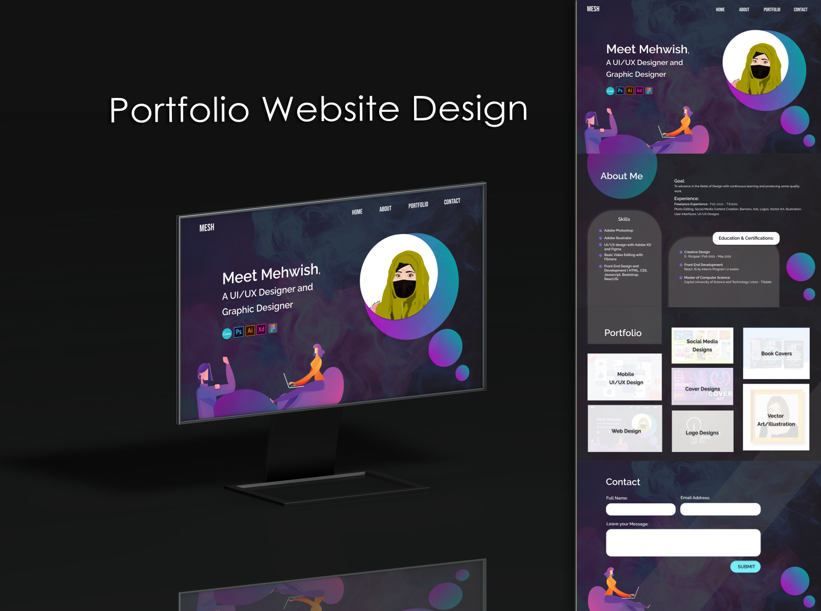 Portfolio Website Design - UI/UX Design by de Creatives Lab on Dribbble