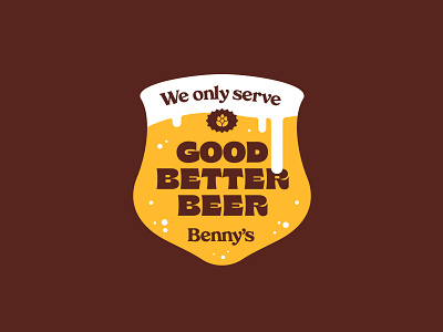 Good Better Beer badge beer branding cheers design illustration illustrator irish label lockup logo pint pub type typography vector