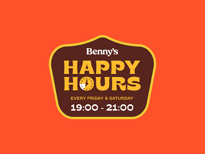 Happy Hours badge bar beer branding cheers clock design drink happyhour illustration illustrator label logo pub sticker time type typography vector