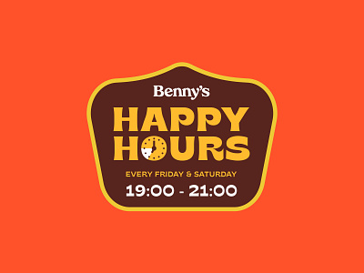 Happy Hours badge bar beer branding cheers clock design drink happyhour illustration illustrator label logo pub sticker time type typography vector