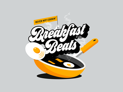 Breakfast Beats beats branding breakfast design egg illustration illustrator type typography vector