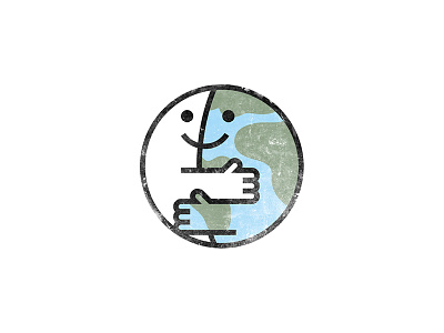 Eco-friendly art branding design drawing hug icon illustration illustrator logo love vector world