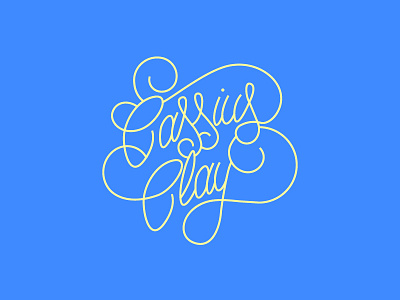 Cassius Clay boxing branding design flat illustration illustrator lettering logo type typography vector