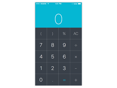 Calculator 004 calculator clean dailyui minimal mobile numbers simple ui