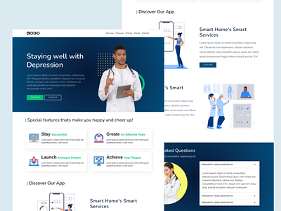 Medical Landing Page app landing page landing page template medical product page template web design