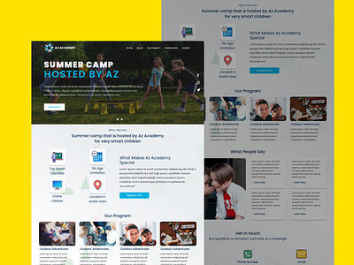 Summer Camp Landing Page