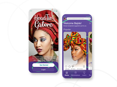 African HeadTie Galore UI Shot 1 african app design graphic design ui ux