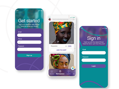African HeadTie Galore Shot 2 african app design graphic design ui ux
