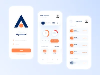 MyShatel App UI Design Concept adobe xd app branding design figma graphic design icon illustration myshatel product design shatel ui ui animation ui design user experience user interface ux ux design web developer website