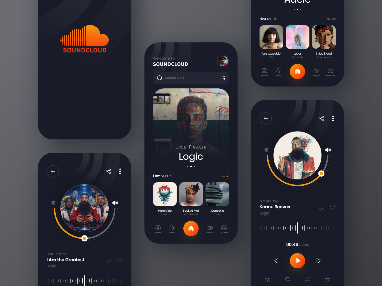 SoundCloud App UI Design Concept by Twins UIUX on Dribbble