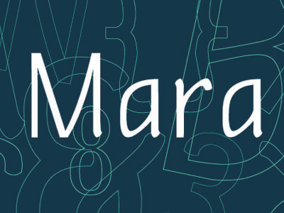 Mara design font type typography