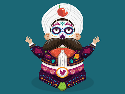 Pancho Catrin android app batóry day of the dead digital día de muertos illustration illustrator ios mexican taco vector