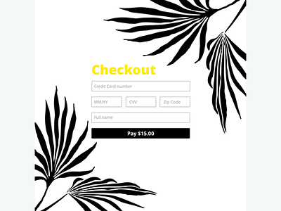 Credit Card Checkout 002 checkout dailyui plant screen ui ux