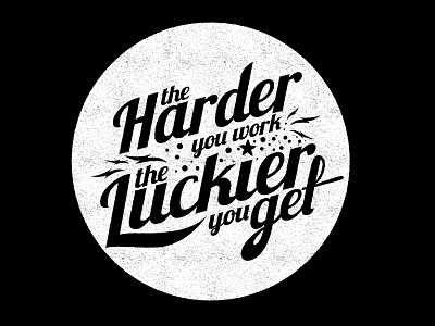 Harder black lettering quote typography vintage white