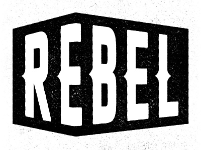 Rebel design distressed lettering logo stamp typography vintage