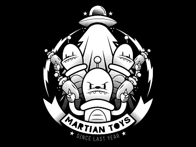 Martian Toys Tee black brooklyn graphic martian ny t shirt tee toys white