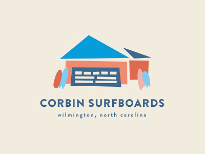 Corbin Surfboards branding garage illustration illustrator logo surf surfboard surfboards surfing