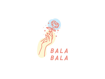 Bala Bala branding drawing flower handdrawn handmade illustrated illustration illustrator logo rose sparkle