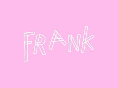 Frank font handmade handwritten pink type