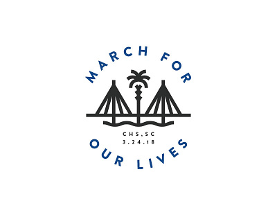 Charleston March For Our Lives charleston gun control march monoline palm tree palmetto palmetto tree ravenel bridge south carolina