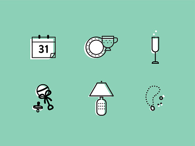 Highlight Icons green highlights icons illustration illustrator instagram instagram highlights monoline