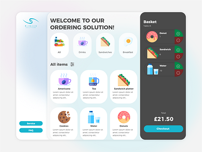 Food ordering service - Web App app appdesign graphic design ui ux webdesign website website design