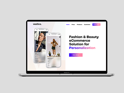 Landing page - fashion tech company