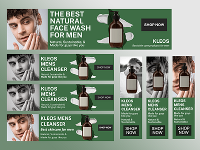 Men's Skincare Display Ads (Kleos)