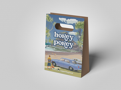Clothing Brand Hokey Pokey - Bag Concept branding design mockup package package design