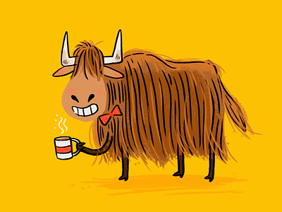 Morning Coffee cartoon character art childrens illustration coffee illustration kidlitart yak