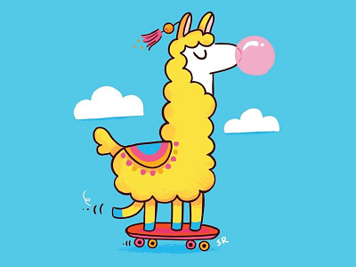 Pippi Skateboards branding cartoon design graphic design illustration llama product design skateboard skateboard deck skateboard design