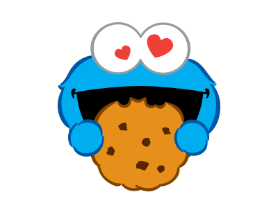 Cookie Love! animated animation cookie cookie monster gif sesame street